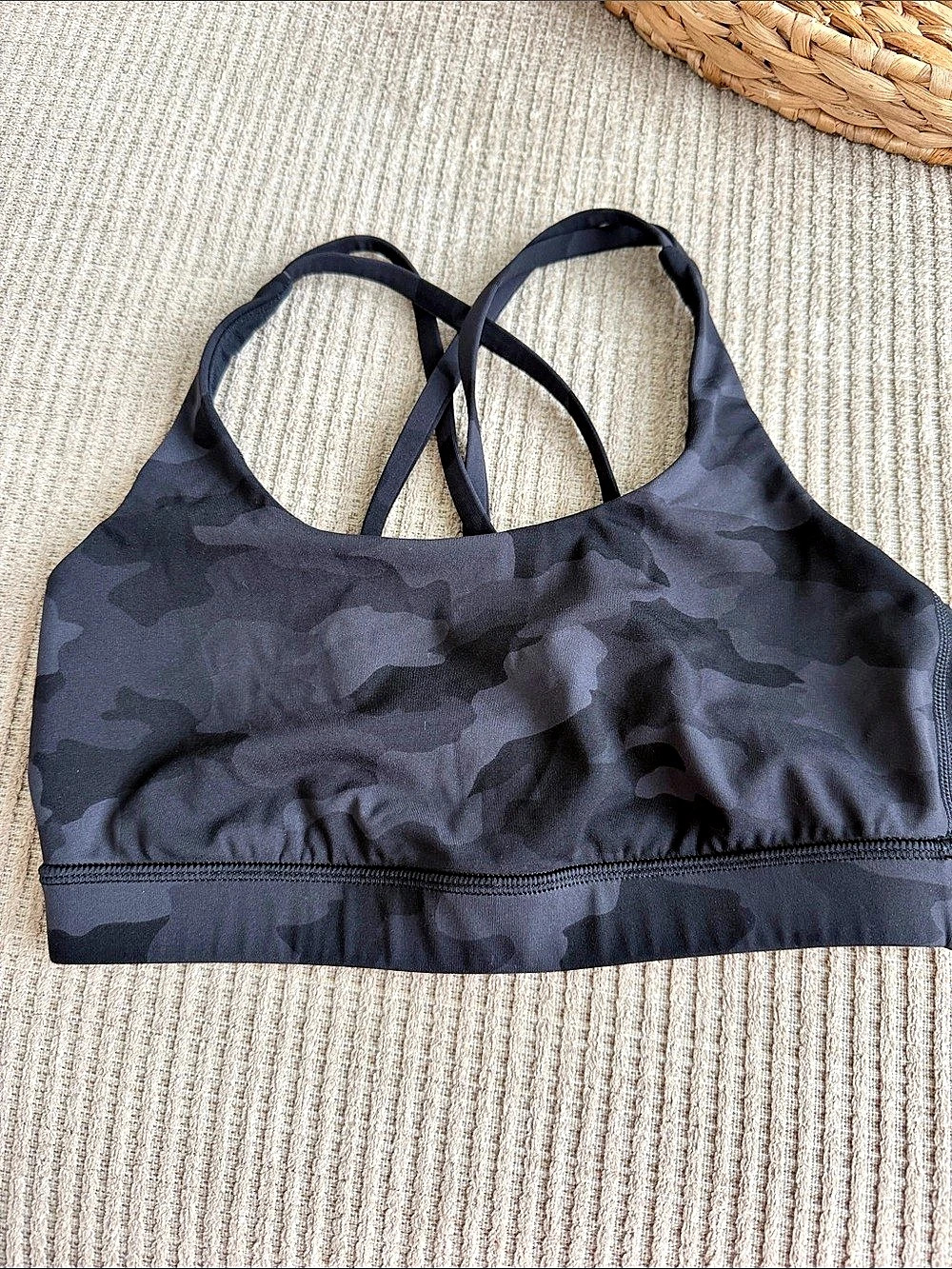 lululemon Free to Be Bra - Wild Camo Sports Bra in Black